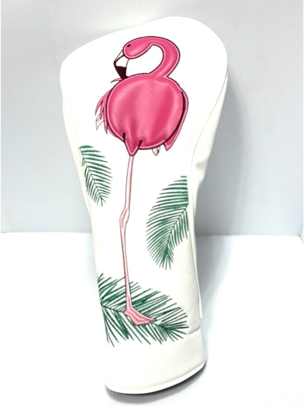 Pink Flamingo Golf Club Head Cover Plush Tropical Driver Woods Hybrid Putter